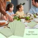 5 x 100PCS Disposable Sage Green Guest Napkins Paper Green Disposable Disposable Hand Towels for Bathroom,Baby Shower,Wedding,Birthday(6.5 * 4.8 Inches)