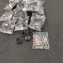 40 Pcs Mirror Screw Cover Cap 0.63"/16mm Diameter Black 304 Metal Decorative Screws with Cap and Gasket for Fasteners, Sign/Advertising Hardware, Construction, Tea Tables, Wardrobes Glass Furniture