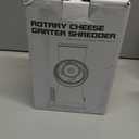 KEOUKE Rotary Cheese Grater Hand Crank Transparent - Shredder Slicer Grinder 3 Stainless Steel Blades, Stable Suction, Labor-Saving Handle, Safe Kitchen Tool for Cheese, Vegetable, Nuts, Chocolate