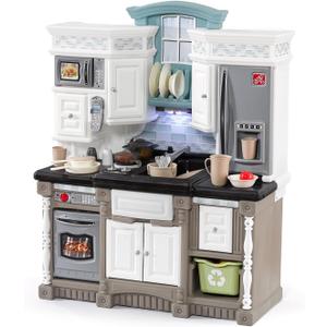 Step2 Lifestyle Dream Kitchen Set for Kids, 37 Accessories, Lights & Sounds, 44.75" H x 35.5" W x 15.5" D