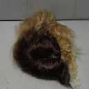 Fencca Ombre Blonde Curly Wigs for Women Medium Length Synthetic Wig Afro Wave Curly Free Part Fluffy Wig 18 inch Curly Wavy Hair Replacement Wig