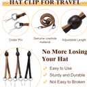 Wavwavw 3/6 Pieces Leather Hat Chin Straps for Men and Women Removable Cap Chin Cord Stampede Strings for Cowboy and Sun Hat