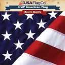USA Flag Co. US Flag 4x6 100% American Made: The Best Embroidered Stars and Sewn Stripes American Flag, Made in the USA (4 by 6 Foot)