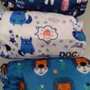 CuteBone Washable Dog Diapers Male with Snaps Reusable 3pcs a Pack Doggie Belly Band for Male Dogs Wraps KDM06M (M(14"-17"))