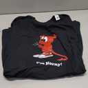 Funny Sarcastic I'm Horny Cute Red Devil With Horns T-Shirt, size 4XLT