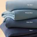 Bedsure Slate Blue Duvet Cover Queen Size - 3 Pieces Prewashed Extra Soft Bedding Set, Includes 1 Duvet Cover 90x90 Inches with Zipper Closure & 2 Pillow Shams, Comforter Not Included