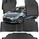 Car Floor Mats for Toyota Corolla: 2020-2025 2026 Trunk Liner, All-Weather Rubber Accessories Custom Fit Carpet for Corolla 2026 2025 2024 2023-2020 Gas Hybrid Models, Front Rear Row Cargo Black Mats