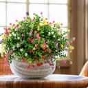 20 Bundles Outdoor UV Resistant Faux Flower Summer DecorArtificial Flowers Fake Outdoor Plants for Garden, Patio, Porch, Home Dcor (5 Colors)