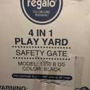 Regalo Safety 192" Super Wide Baby Gate & Play Yard, 2-in-1 Convertible Extra Wide Safety Barrier, Hardware Mounted for Toddlers & Pets, Tested & Safe for 30 Years, American Designed & Owned, Black