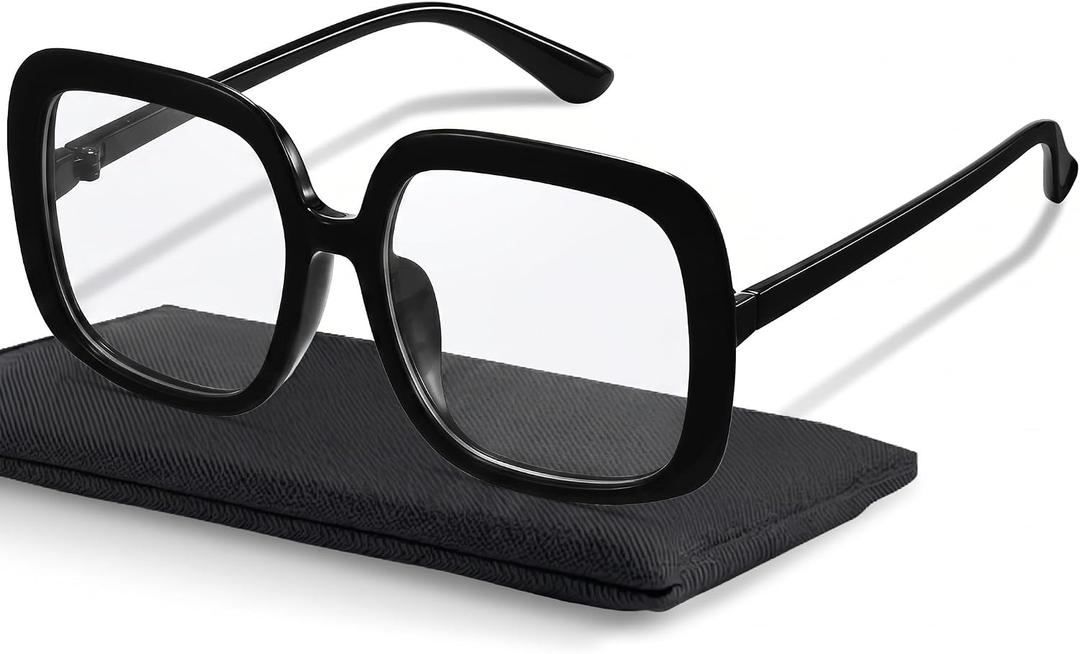 miyya Oversized Blue Light Glasses for Women, Retro Fashion Computer Glasses, Anti-Glare, Eye Strain Relief