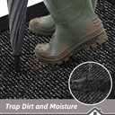 BEQHAUSE Indoor Door Mat 36" x 60", Dirt Trapper Door Mats Non-Slip Entryway Rugs Washable, Resist Dirt Absorbent Welcome Mat, Low Profile Floor Mats for Front Back Door and Entryway, Black