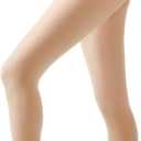 Women's Run Resistant Light Control Top Tights, 40D Semi-Sheer Pantyhose for Everyday Comfort (Medium, Natural)