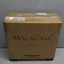 MALACASA Ceramic Pie Pan Set of 2, 9 inch, 40 oz Round Pie Dishes with Fluted Edges, Non Stick, For Quiche, Apple Pies, Pot Pies & More