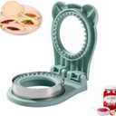 Uncrustable Sandwich Maker, Sandwich Pocket Circle Shape Cutter & Sealer for Kids Breakfast and Lunchboxes, Light Blue, 3.7Inch