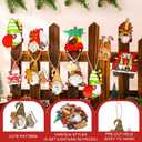 Leinuosen 50 Pcs Vintage Christmas Wood Ornaments Christmas Santa Gnome Red Truck Wooden Hanging Ornaments Victorian Rustic Farmhouse Tree Decorations for Xmas Tree Decoration Party Supplies