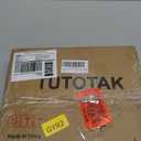 TUTOTAK Tall Round Side Table, Small End Table, Beside Table, Drink Table, Pedestal Side Table, livingroom, Brown TB01BB065