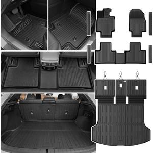 Floor Mats Set for Lexus RX350/RX350h/RX500h 2023 2024 2025 2026, All Weather TPE Floor Liners Backrest Mat Trunk Mat Cargo Liner Door Sill Guards Accessories for RX350/RX350h/RX500h