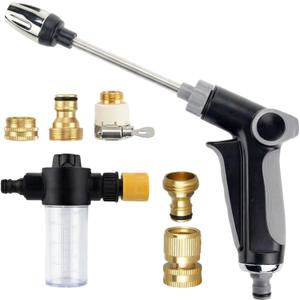 2026 New Heavy Duty Garden Hose Nozzle, 15X More Powerful Than a Garden Hose, 360 Rotating Nozzle with 3 Spray Modes, for Patio, Car, Outdoor Cleaning