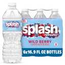 SPLASH REFRESHER Flavored Water Bottles, Wild Berry Flavor - 6-Pack, 16.9 Fl Oz - Refreshing Flavored Bottled Water with Electrolytes - Zero Sugar & Zero Calories