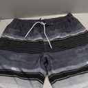 SILKWORLD Mens Swim Trunks with Compression Liner Quick Dry Board Shorts 9" Stretch Bathing Suits with 4-Hole Waistband, XL