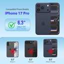XcaseBar Compatible with iPhone 17 Pro 6.3" Wallet case with Zipper Credit Card Holder RFID Blocking,Flip Folio Book PU Leather Phone case Shockproof Cover Women Men for Apple 17 Pro case Blue Green