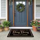 30x17 In Funny Merry Christmas Doormats for Front Door Mat Doorbell Broken Yell DingDong Really Loud Outdoor Entrance Non Slip Mats Indoor Decor Bathroom Mat Entrance Rug Kitchen Rugs and Mats