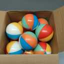 Hungdao 24 Pcs Beach Stress Balls 2.5 Inch Mini Relief Stress Balls Rainbow Pool Game Toys Foam Sports Toys with Storage Bag for Office Gifts Classroom Rewards Birthday Party Favor