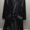 Men's Steampunk Vintage Tailcoat Jacket Gothic Medieval Coat for Halloween Costume, XXL