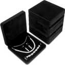6 Pcs Velvet Jewelry Set Box Black Jewelry Display Box Jewellery Gift Boxes for Necklace, Ring, Earring, Bracelet, Pendant Mother's Day Wedding Travel Anniversary, 7.5 x 7.5 x 1.6 in