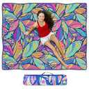 Fefede Waterproof Picnic Blankets Foldable & Portable 60''x80'' Boho Picnic Mat for Outdoors, Large Washable Picnic Blanket for Travel Camping Beach, Park Grass Picnic Blanket Accessories for Adults
