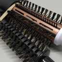 Conair Double Ceramic 3-in-1 Hot Air Brush, Interchangeable Attachments: 1-Inch Thermal Brush, -Inch Boar and Nylon Bristle Brush, and Concentrator, Voluminous Curls & Straight Styles, White