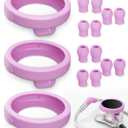 Stethoscope Replacement Accessories Set for EKO CORE 500 Digital Stethoscope, Silicone Stethoscope Chestpiece Cover and Eartips Replacement Parts for Enhanced Comfort (Violet)