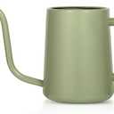 Watering Can Indoor Plants, 35 oz/1000 ml Metal Stainless Steel Watering Can Pot with Long Spout for Indoor House Plants Bonsai Outdoor Garden Flower Decorative (Sage Green)