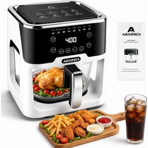 6.0QT Glass Air Fryer, Non Toxic AirFryer with Touchscreen Control