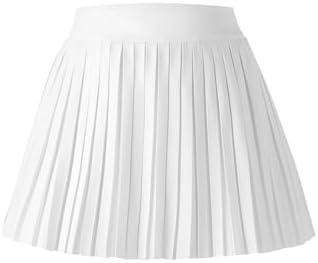 Hvididan Girls Pleated Tennis Skirt with Shorts Athletic Skorts with Pocket Golf Uniform Cheer Skirts for Toddler Kids 5-14Y. size 140 cm