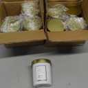 Sprayed Glass With Label With Gold Metal Lid 3.0 Oz Pack Of 8 Sea Salt