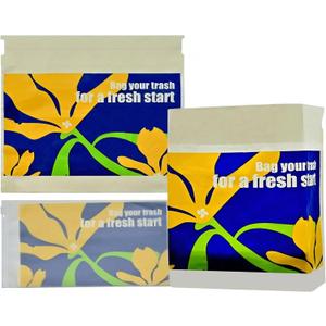3 x 20PCS Car Trash Bags,Easy Stick-On & Stand Design Disposable Portable Car Garbage Bag, Leak-proof & Smell Proof Vomit Bags for Boat, Plane, Travel, Camping, Bedroom, Study Room, Office and Kitchens