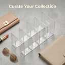 4 Pack Clear Acrylic File Organizer, Purse Organizer, File Sorter Desktop File Folder Organizer for Book, Envelopes, Mail, Document, Notebook, Office Supplies, Handbag