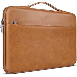 DOMISO 17.3 inch Laptop Sleeve Case Water-Resistant PU Computer Cover Bag for HP, Dell Notebook, Brown DOMISO 17.3 inch Laptop Sleeve Case Water-Resistant PU Computer Cover Bag for HP, Dell Notebook, Brown
