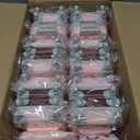 LemonRoad 36 Pcs Mini Suitcase Party Favor Box with Plush Ball Keychain and Hair Clips 6.69 x 3.74 x 1.97 Inches Clear Mini Suitcase Gift Box for Travel Baby Shower Valentine Wedding (Pink)