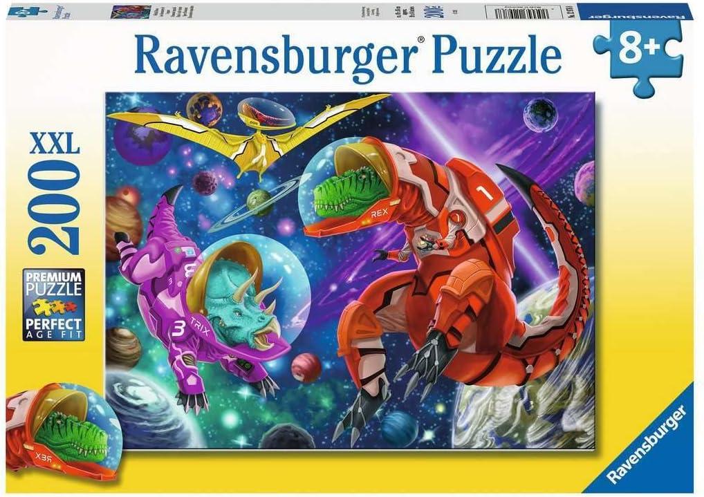 Ravensburger Space Dinosaurs 200 Piece Jigsaw Puzzle for Kids | Unique Space-Dino Theme | Perfect Interlocking Fit | Stimulates Curiosity & Problem-Solving Skills | Ideal for Ages 8-10