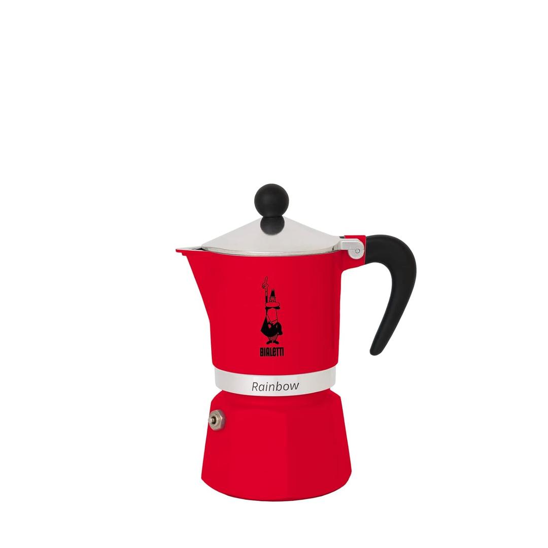 Bialetti Moka Express Rainbow (Red, 3 Cups)