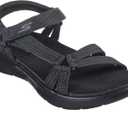 SKECHERS Women's GO Walk Flex Sandal - Illuminate Hands Free Slip-ins Fisherman (10, Black/Black)