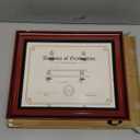GMFrames Solid Wood Diploma Degree Frame for 8.5x11 Certificates,Cherry Finish with Intricate Black Rope Detail,UV Protection Acrylic