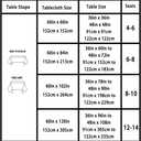 Navy Blue Square Tablecloth 54 x 54 Inch 210 GSM Stain&Water Wrinkle Resistant Washable Fabric Table Cloth for Dining Table Buffet Parties Outdoor Picnic Camping Kitchen