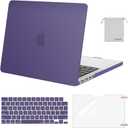 MOSISO Compatible with MacBook Pro 14 inch Case M5 2026 M4 2025 M3 M2 M1 2024-2021 A3427 A3426 A3434 A3112 A3185 A3401 A2918 A2992 A2779 A2442,Hard Case&Keyboard Skin&ScreenFilm&Pouch, Imperial Purple