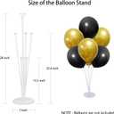 5 Set Balloon Stand Kit - Balloon Sticks With Base for Table Balloon Centerpiece Decorations for Birthday Graduation Gender Reveal Baby Shower Party Decorations