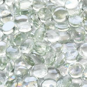 20 Pounds Firepit Glass, 3/4 Inch Glass Beads, Rocks for Fire Pit Table, Fireplace and Fire Bowl, Crystal Luster Firepit Rocks (Ultra Clear)