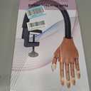 Practice Hand for Acrylic Nails, Flexible Nail Training Mannequin Fake Hand, Moveable Practice Nail wth 200 Pcs Replaceable Nails for Acrylic Nail Manicure DIY