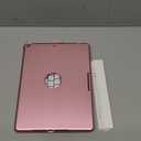 MMK Keyboard Case Compatible with iPad 10.2 inch 9th Gen 2021,for iPad 8th Generation 2020, 7 Color Backlit 360 Rotatable Wireless Detachable Bluetooth Keyboard Cover Tablet Case (Rose Gold)